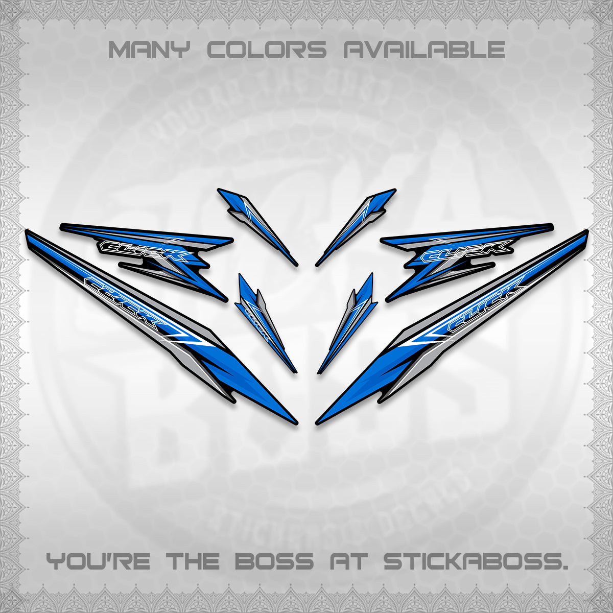 CLICK 160 DECALS(2026 SHARP 00-A1 DESIGN)STICKER DECALS By STICKABOSS