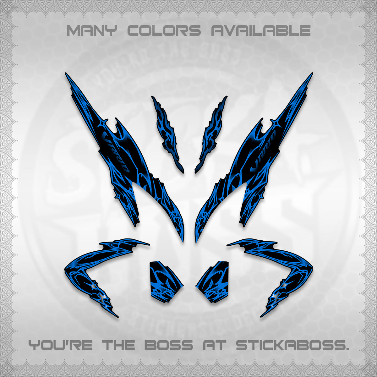 CLICK 125 V2 VARIO DECALS (2026 TRIBAL LIGHTNING DESIGN) STICKER KITS BY STICKABOSS
