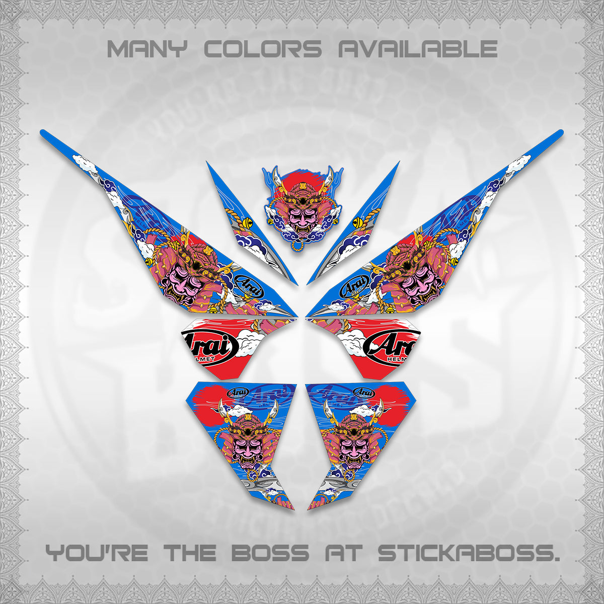CLICK 125 V1 VARIO DECALS (2026 NEW SAMURAI MOTIF) STICKER KITS BY STICKABOSS