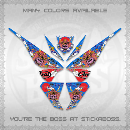 CLICK 125 V1 VARIO DECALS (2026 NEW SAMURAI MOTIF) STICKER KITS BY STICKABOSS