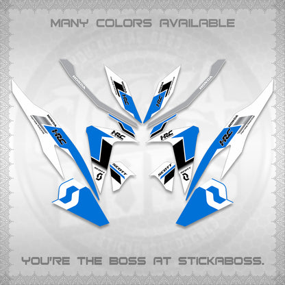 CLICK V2 FOR WHITE DECALS (SCOTTxHRC DESIGN) STICKER KITS By STICKABOSS