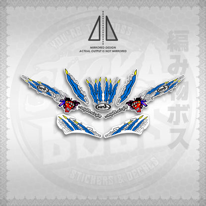 STICKER DECALS for MIO SPORT SMILE FOR WHITE (MSPSTARAP) By STICKABOSS (SOFIE LAMINATED WATERPROOF)