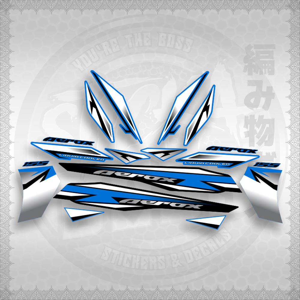 AEROX 155 V2 INDO-MALAY CONCEPT ( MALAYSIAN COMTOM 3 ) STICKER DECALS By STICKABOSS