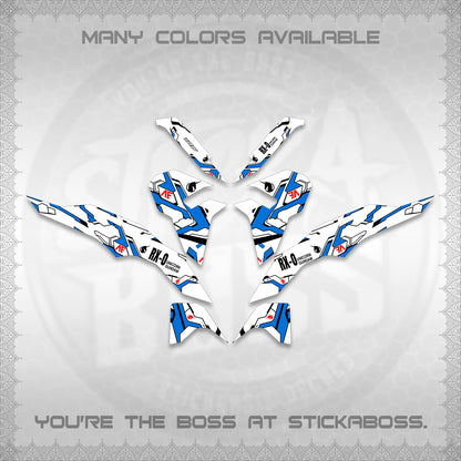 CLICK V3 VARIO FOR WHITE DECALS (UNICORN GUNDAM DESIGN) STICKER DECALS By STICKABOSS