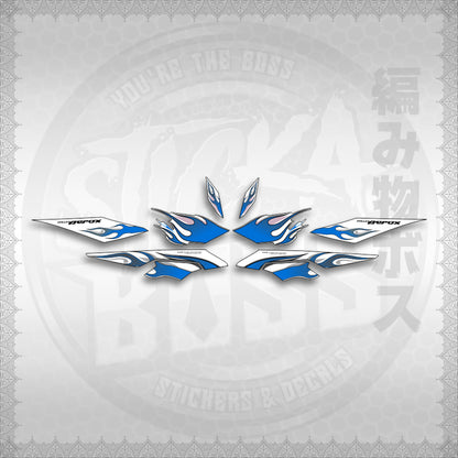 STICKER DECALS for AEROX V3 ALPHA TURBO FOR WHITE (AV3LEFIMO) By STICKABOSS (SOFIE LAMINATED WATERPROOF)