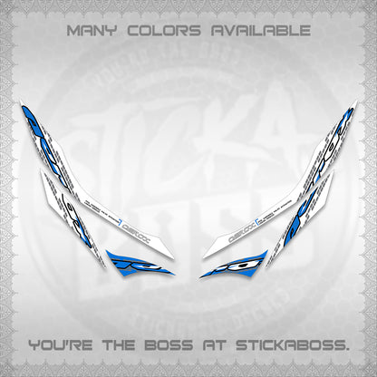 AEROX 155 V1 FOR WHITE DECALS (NEW 2026 VORTEX) STICKER KITS BY STICKABOSS