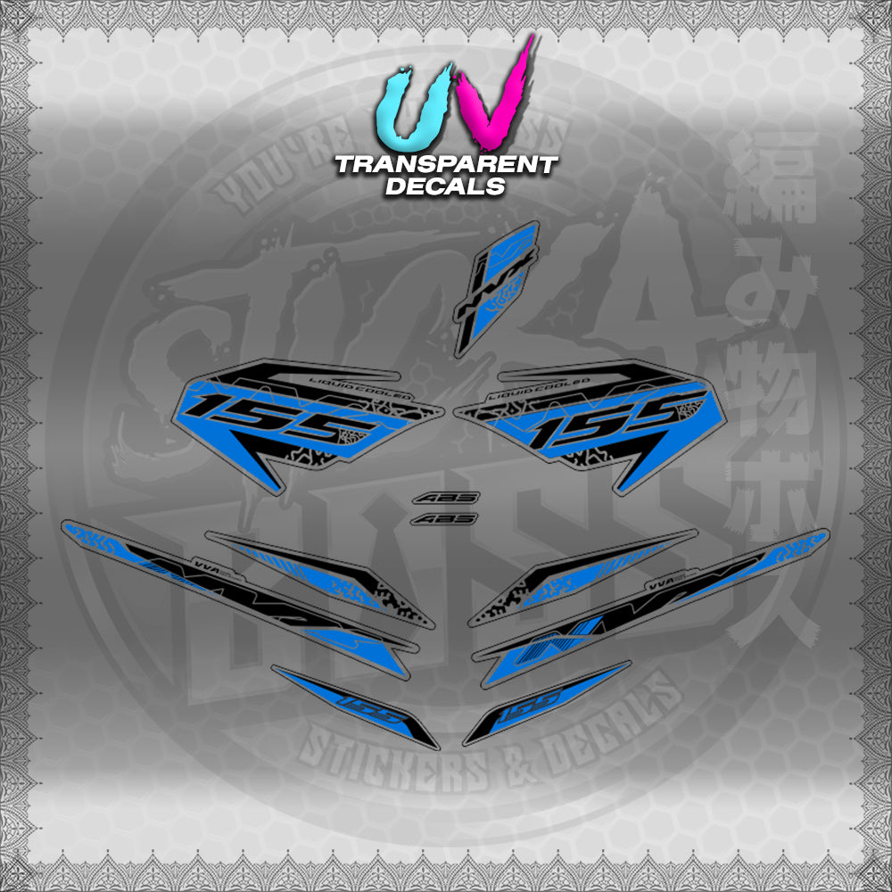 【PREMIUM UV PRINT】TRANSPARENT AEROX V3 ALPHA TURBO INDO (AV312TEDE)【WITH FREEBIES】