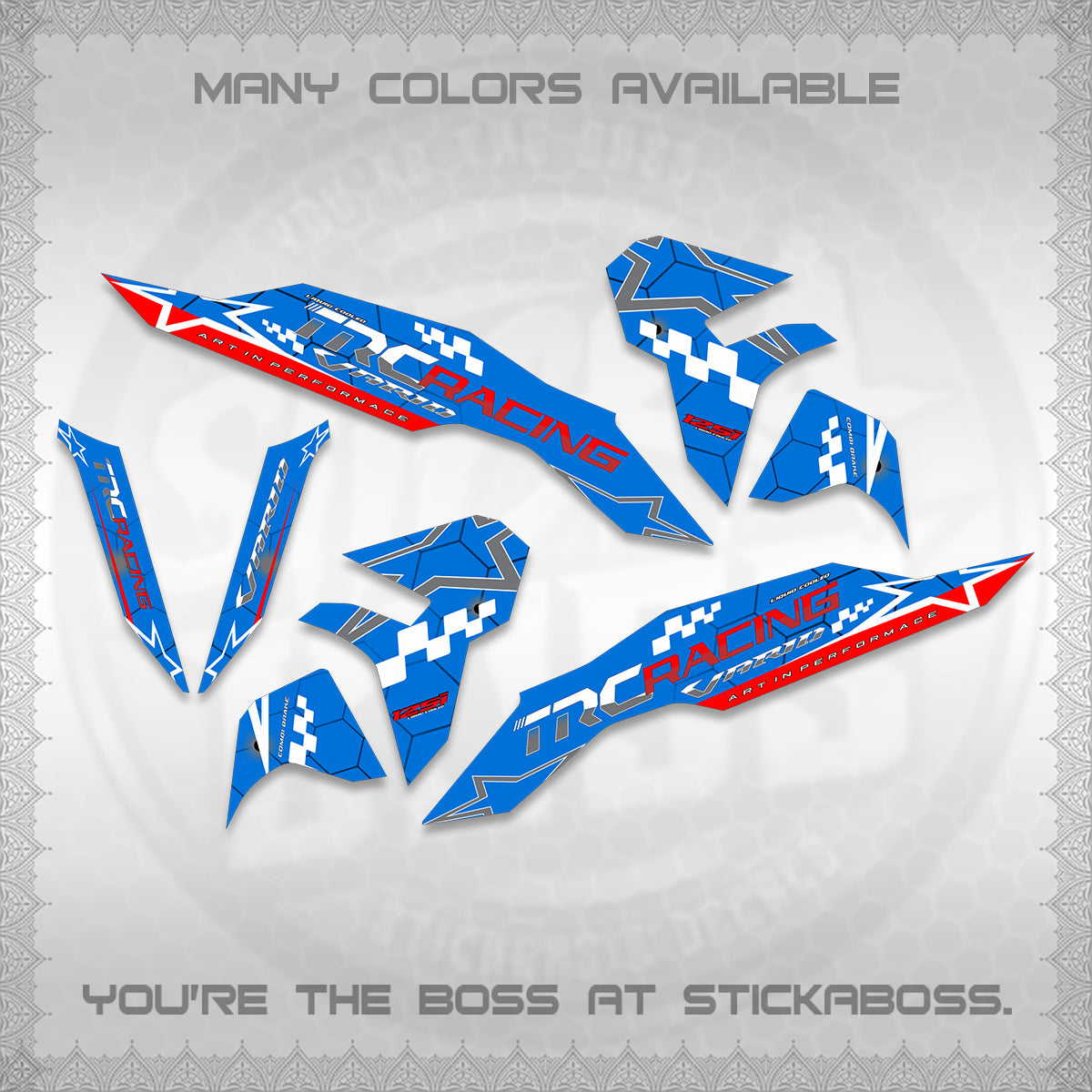 CLICK V3 DECALS (2026 TRC RACING DESIGN)STICKER DECALS By STICKABOSS