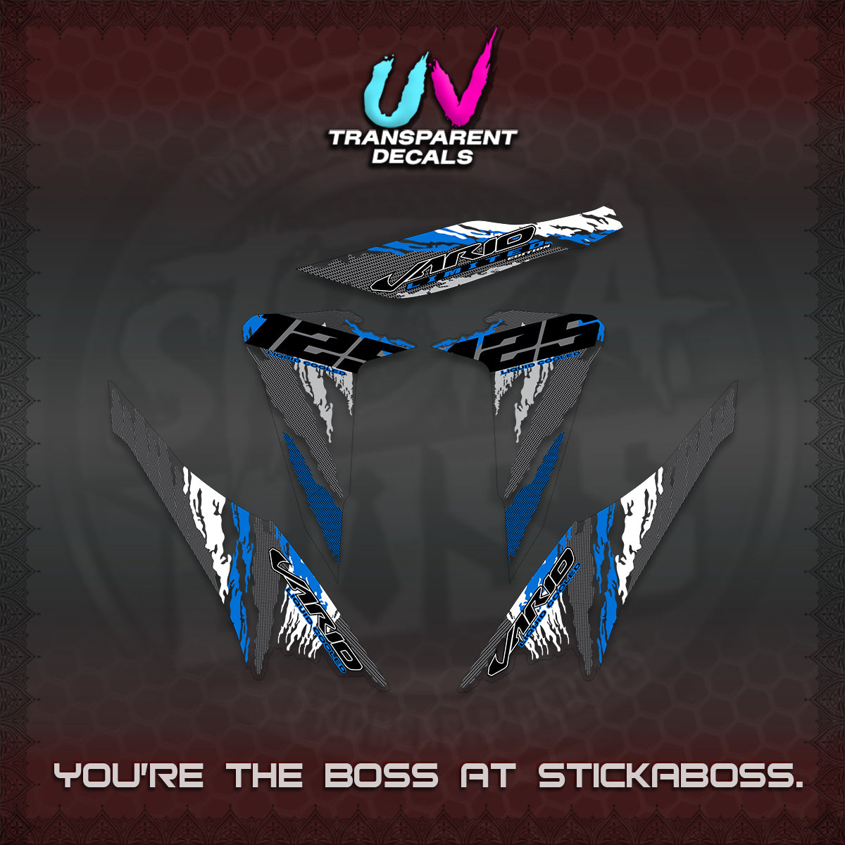 CLICK 125 V2 VARIO UV TRANSPARENT DECALS (2022 SPLASH SPECIAL) STICKER KITS BY STICKABOSS