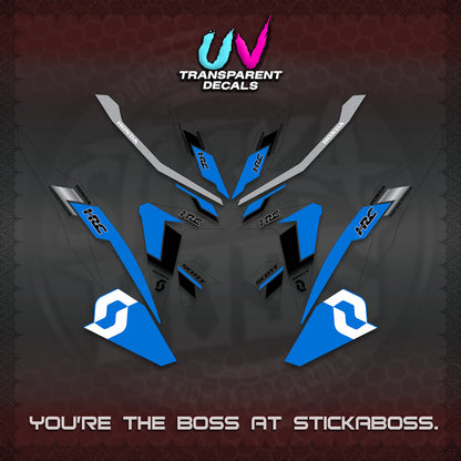 CLICK V2 UV TRANSPARENT DECALS (SCOTTxHRC DESIGN)STICKER KITS By STICKABOSS