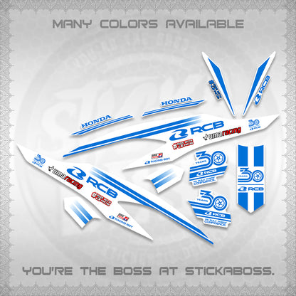 CLICK 125 V2 FOR WHITE DECALS (2026 30TH ANNIVERSARY RACING DESIGN) STICKER DECALS BY STICKABOSS