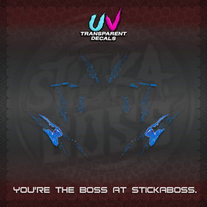 CLICK V2 UV TRANSPARENT DECALS (2026 2F2F SWIRL DESIGN) STICKER KITS BY STICKABOSS