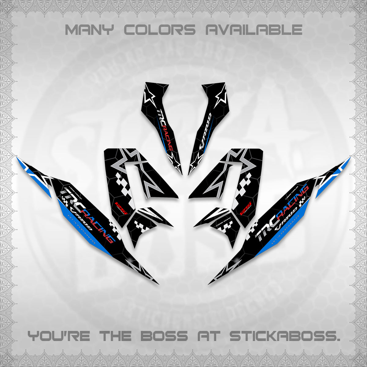 CLICK V4 DECALS (2026 TRC RACING DESIGN)STICKER DECALS By STICKABOSS