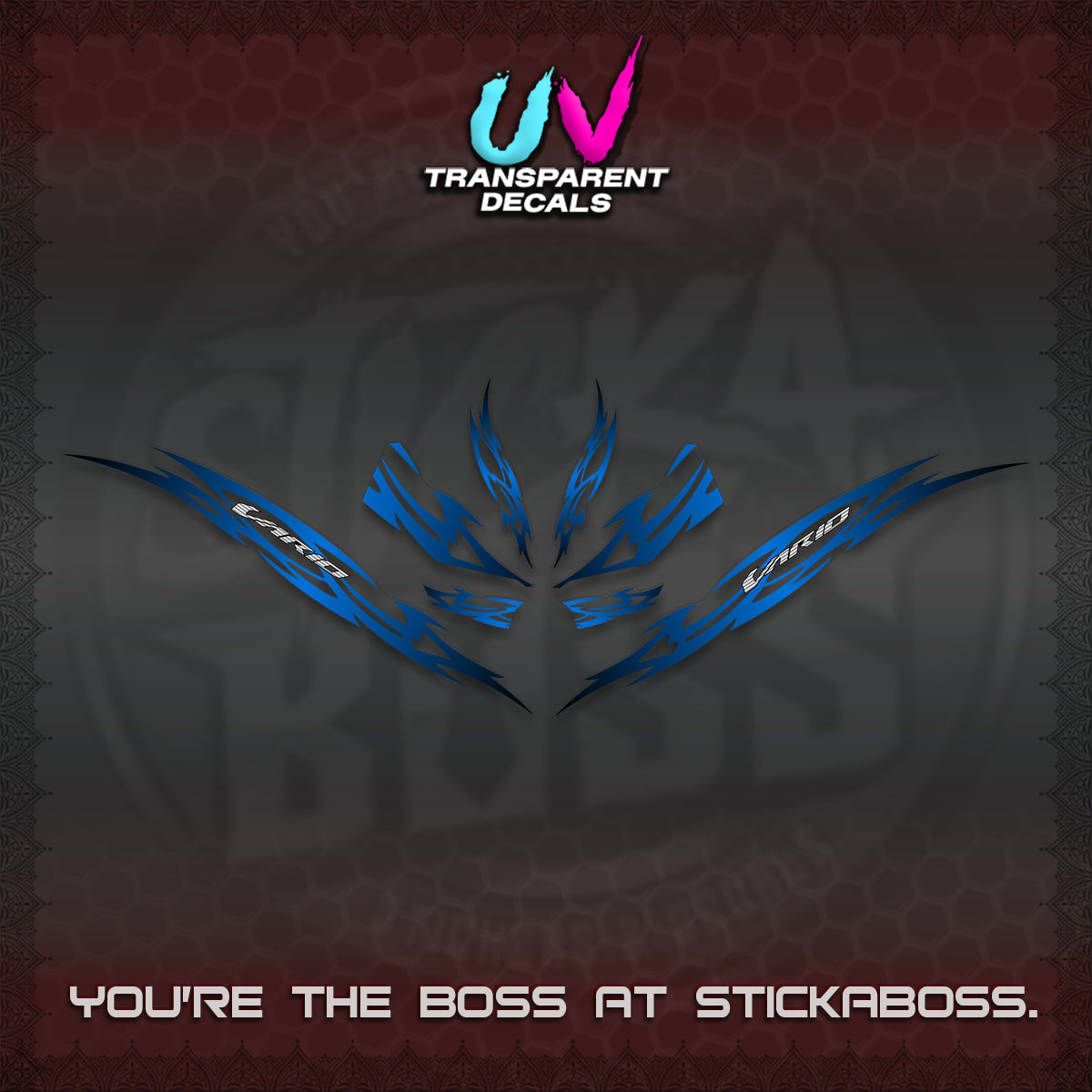 CLICK 125 V3 INDO VARIO UV TRANSPARENT DECALS (2026 NUSANTARA STRIPING) STICKER DECALS By STICKABOSS