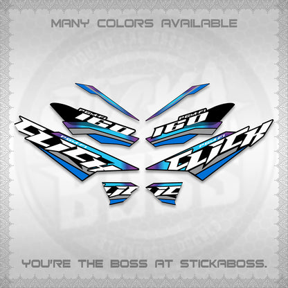 CLICK 160 STRIPING DECALS (SPORTS RACE STRIPES 01) STICKER KITS BY STICKABOSS