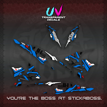 CLICK V2 UV TRANSPARENT VARIO DECALS (RX-O UNICORN GD)STICKER DECALS By STICKABOSS