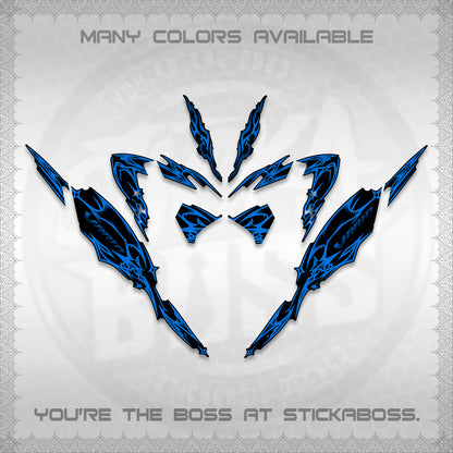 CLICK 125 V4 VARIO DECALS (2026 TRIBAL LIGHTNING DESIGN) STICKER KITS BY STICKABOSS