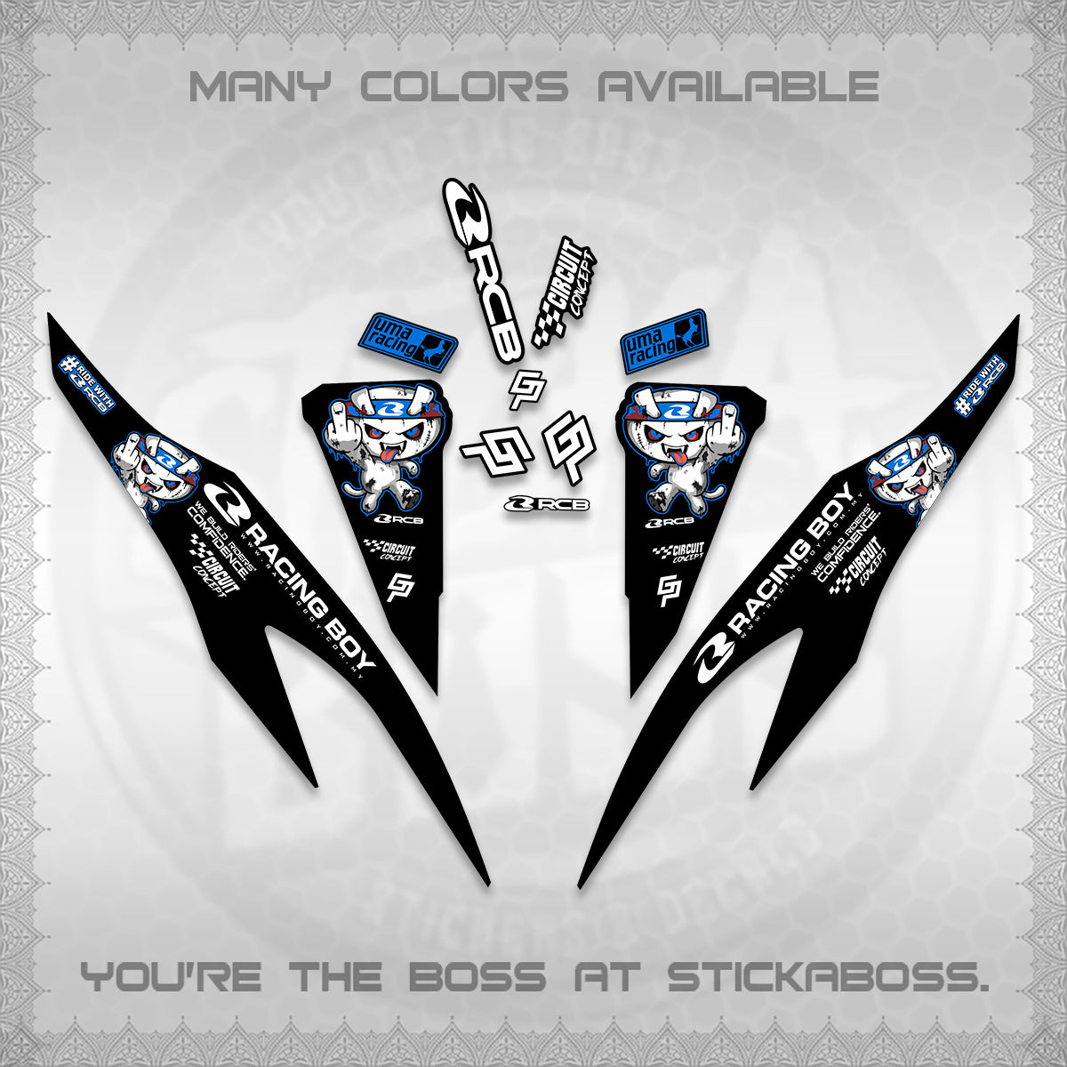 CLICK V2 DECALS (2026 RACE ZOMBIE DESIGN)STICKER DECALS By STICKABOSS