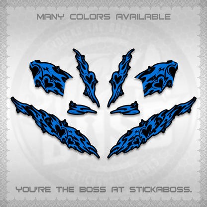 CLICK 125 V2 DECALS (2026 STRIPING HEART DESIGN) STICKER KITS BY STICKABOSS