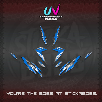 CLICK 125 V4 VARIO UV TRANSPARENT DECALS (2026 MODERN TRIBAL DESIGN) STICKER KITS By STICKABOSS