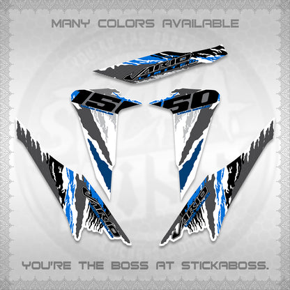 CLICK 150 V2 VARIO FOR WHITE DECALS (2022 SPECIAL SPLASH DESIGN) STICKER KITS BY STICKABOSS