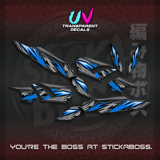 CLICK V3 INDO MALAY CONCEPT ( TRANSPARENT STRIPING NEW CUSTOM DESIGN ) STICKER DECALS By STICKABOSS