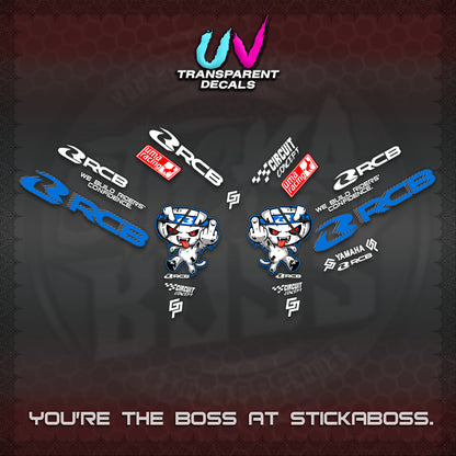 AEROX V2 UV TRANSPARENT DECALS (2026 RACE ZOMBIE DESIGN)STICKER DECALS By STICKABOSS