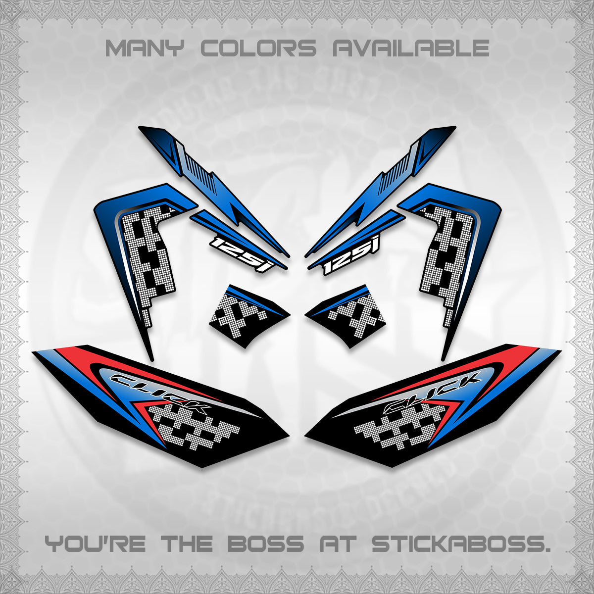 CLICK 125 V4 VIETNAM DECALS (2026 TERBARU MOTIF DESIGN) STICKER KITS BY STICKABOSS
