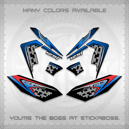 CLICK 125 V4 VIETNAM DECALS (2026 TERBARU MOTIF DESIGN) STICKER KITS BY STICKABOSS
