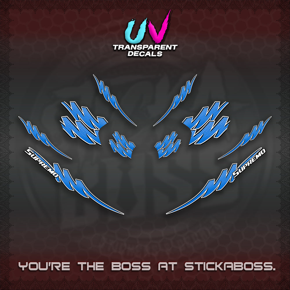 ADV 160 UV TRANSPARENT STRIPING(1 TONE PUTREA VIRDIAN) STICKER DECALS By STICKABOSS