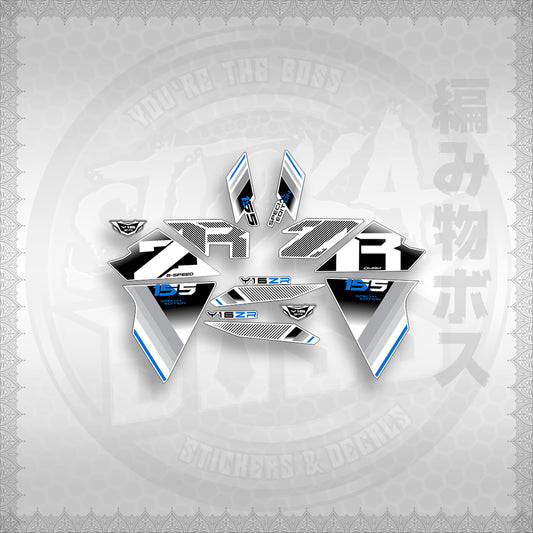 STICKER DECALS for SNIPER 155 (S155Y1SIPHFOWH) By STICKABOSS (SOFIE LAMINATED WATERPROOF)