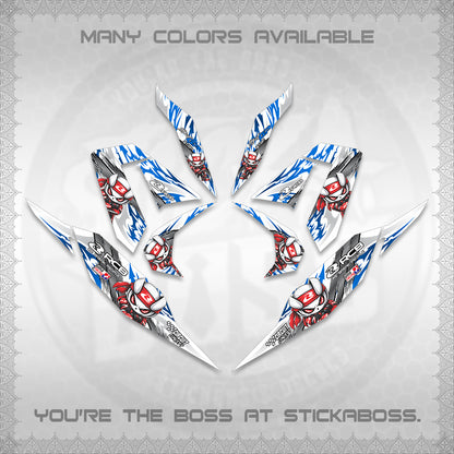 CLICK 125 V4 FOR WHITE DECALS (2026 NEW RCB 2.0 DESIGN) STICKER KITS BY STICKABOSS
