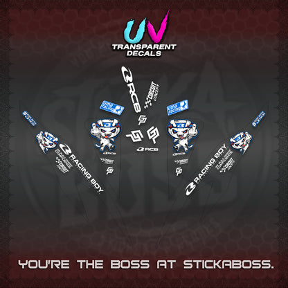 CLICK V2 UV TRANSPARENT DECALS (2026 RACE ZOMBIE DESIGN)STICKER DECALS By STICKABOSS