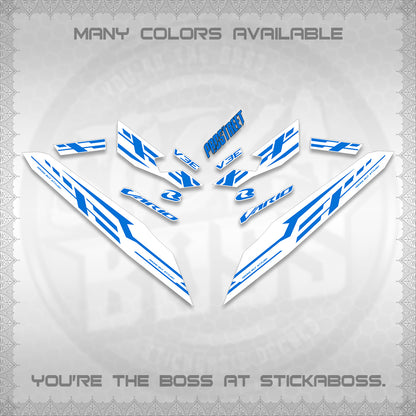CLICK V3 FOR WHITE VARIO DECALS (2026 V3E 001 DESIGN)STICKER DECALS By STICKABOSS