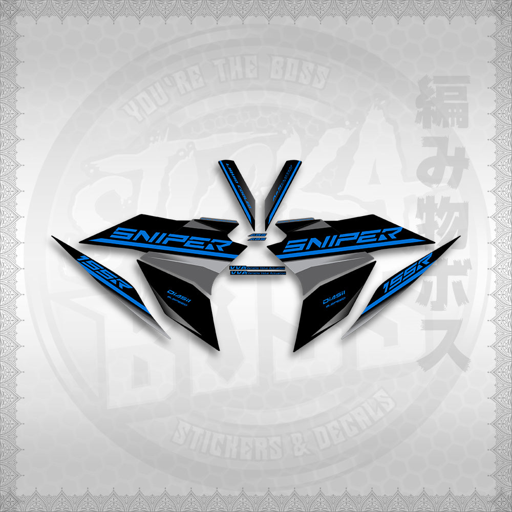 STICKER DECALS for SNIPER 155 (20PHSTDE) By STICKABOSS (SOFIE LAMINATED WATERPROOF)
