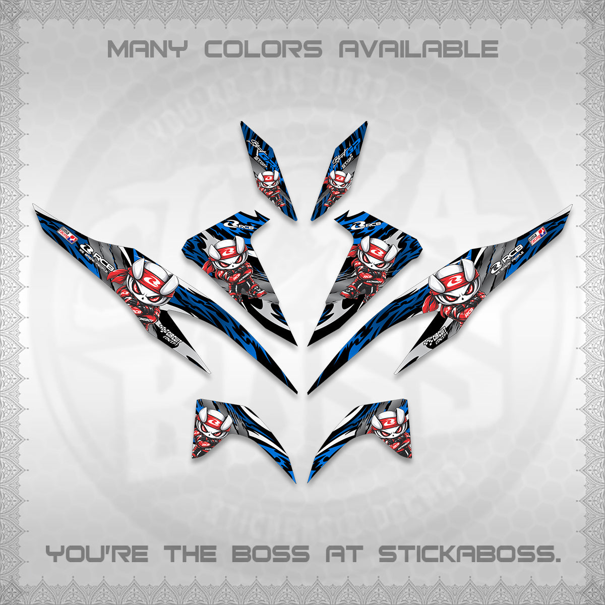 CLICK 125 V2 DECALS (2026 NEW RCB 2.0 DESIGN) STICKER KITS BY STICKABOSS