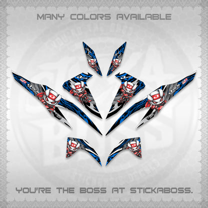 CLICK 125 V2 DECALS (2026 NEW RCB 2.0 DESIGN) STICKER KITS BY STICKABOSS