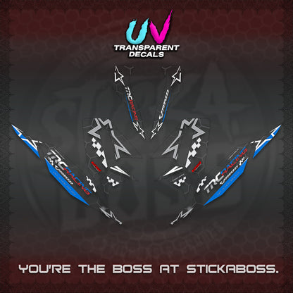 CLICK V4 UV TRANSPARENT DECALS (2026 TRC RACING DESIGN)STICKER KITS By STICKABOSS
