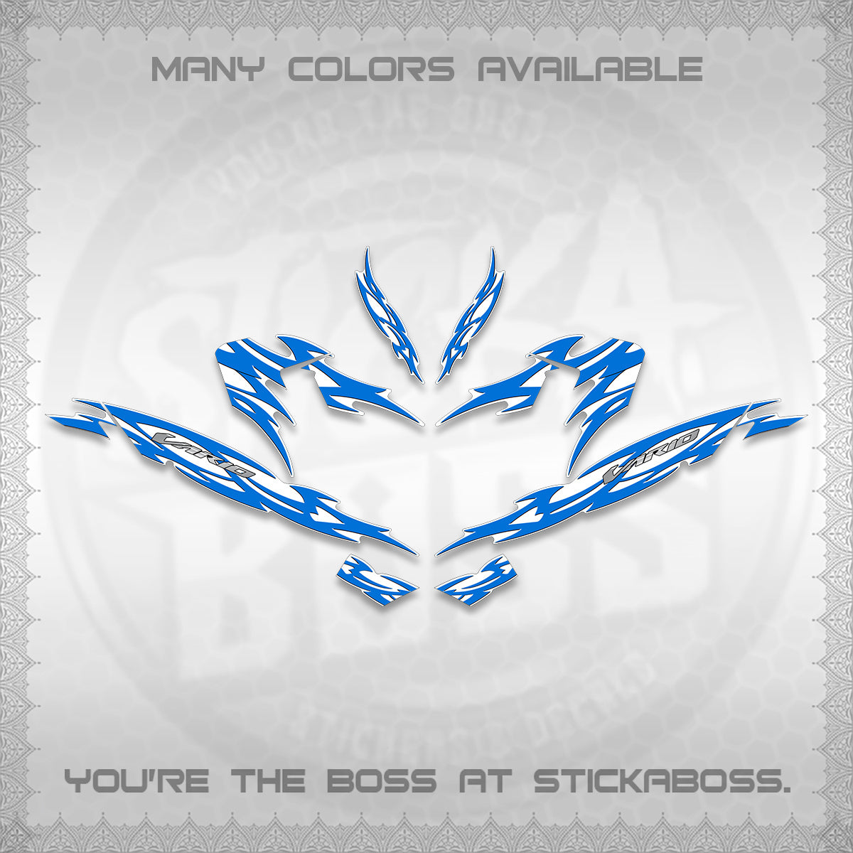 CLICK 125 V4 INDO VARIO FOR WHITE DECALS (2026 NUSANTARA STRIPING) STICKER DECALS By STICKABOSS