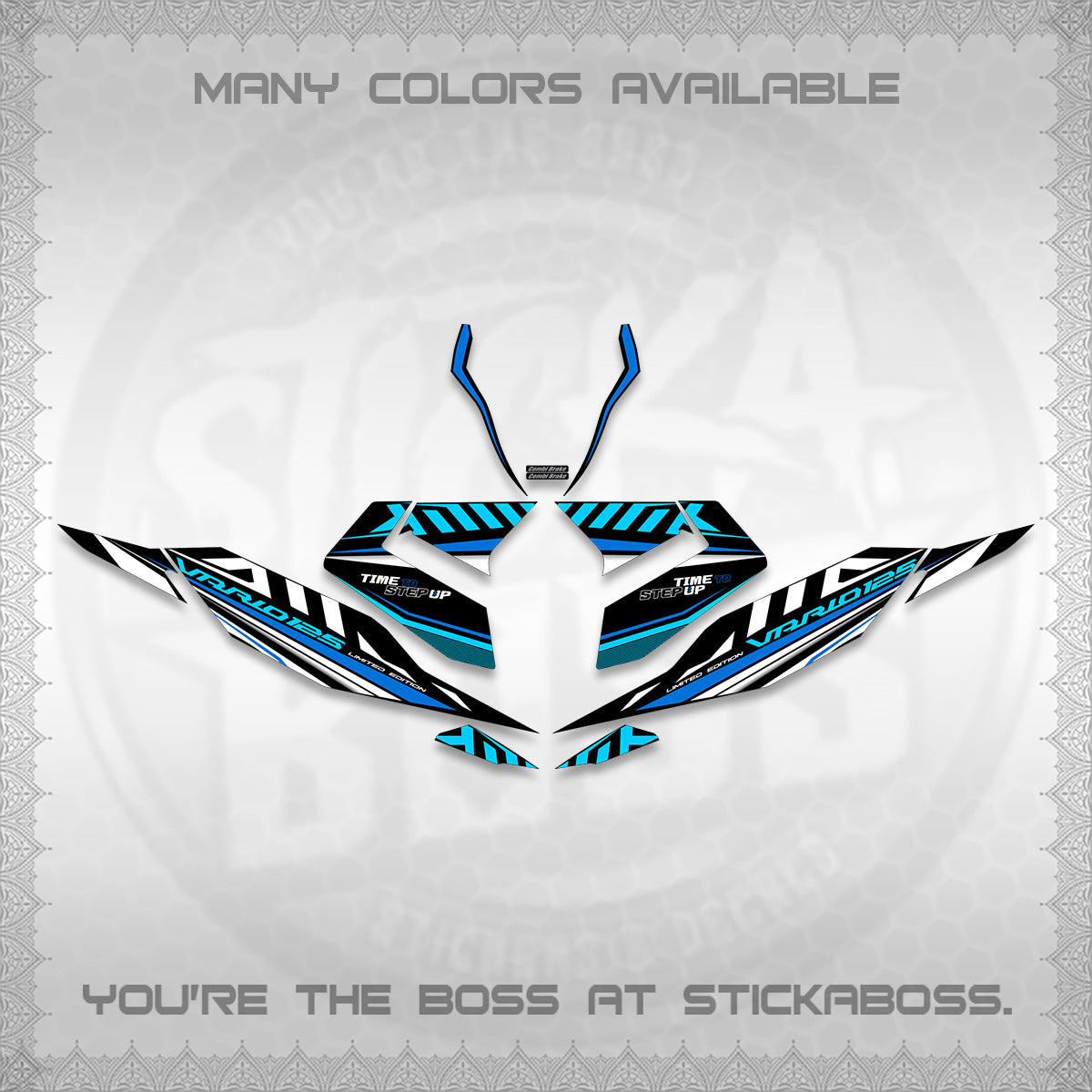 CLICK 125 V4 VARIO DECALS (2026 VR0007 DESIGN) STICKER KITS By STICKABOSS