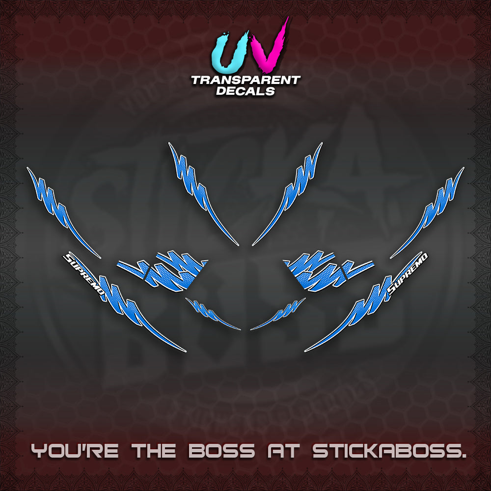 AEROX V2 UV TRANPARENT STRIPING DECALS (1 TONE PUTRA VIRDIAN)STICKER DECALS By STICKABOSS