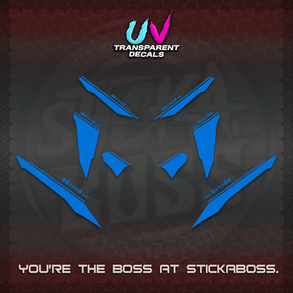 CLICK V2 UV TRANSPARENT DECALS (TRUENO STYLE DESIGN) STICKER KITS BY STICKABOSS