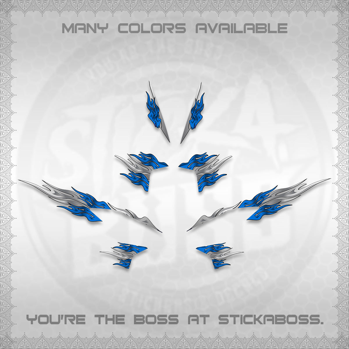 CLICK V2 STRIPING DECALS (2026 MODERN TRIBAL FIRE) STICKER KITS BY STICKABOSS