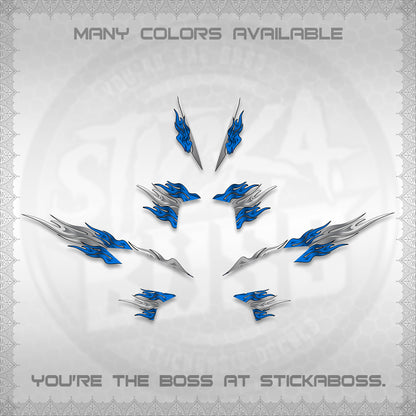 CLICK V2 STRIPING DECALS (2026 MODERN TRIBAL FIRE) STICKER KITS BY STICKABOSS