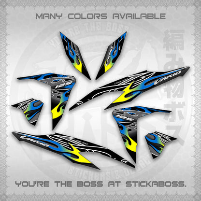 CLICK 125 V2 MALAY CONCEPT ( TRIBAL X FIRE CUSTOM ) STICKER DECALS By STICKABOSS