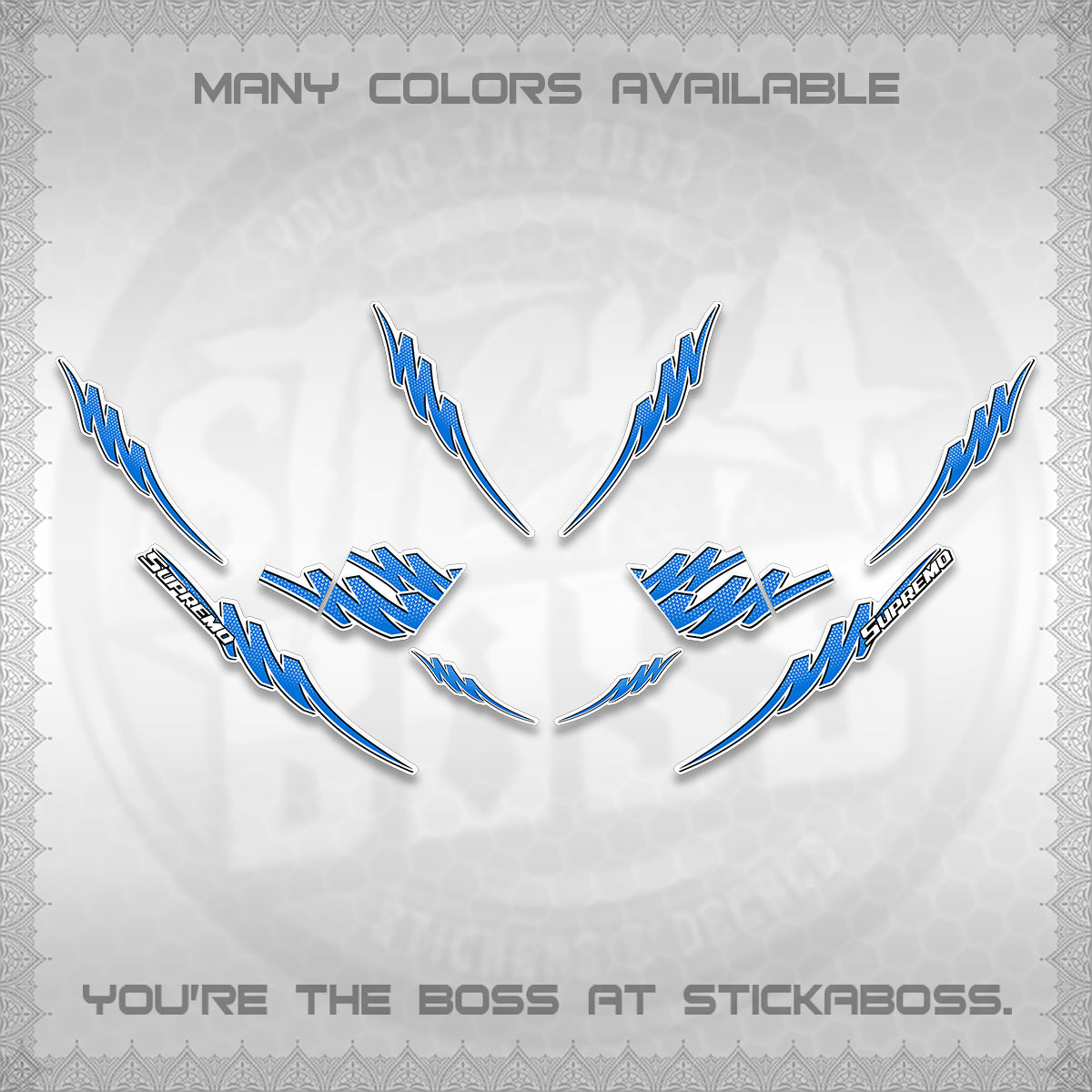 AEROX V2 FOR WHITE STRIPING DECALS (1 TONE PUTRA VIRDIAN)STICKER DECALS BY STICKABOSS