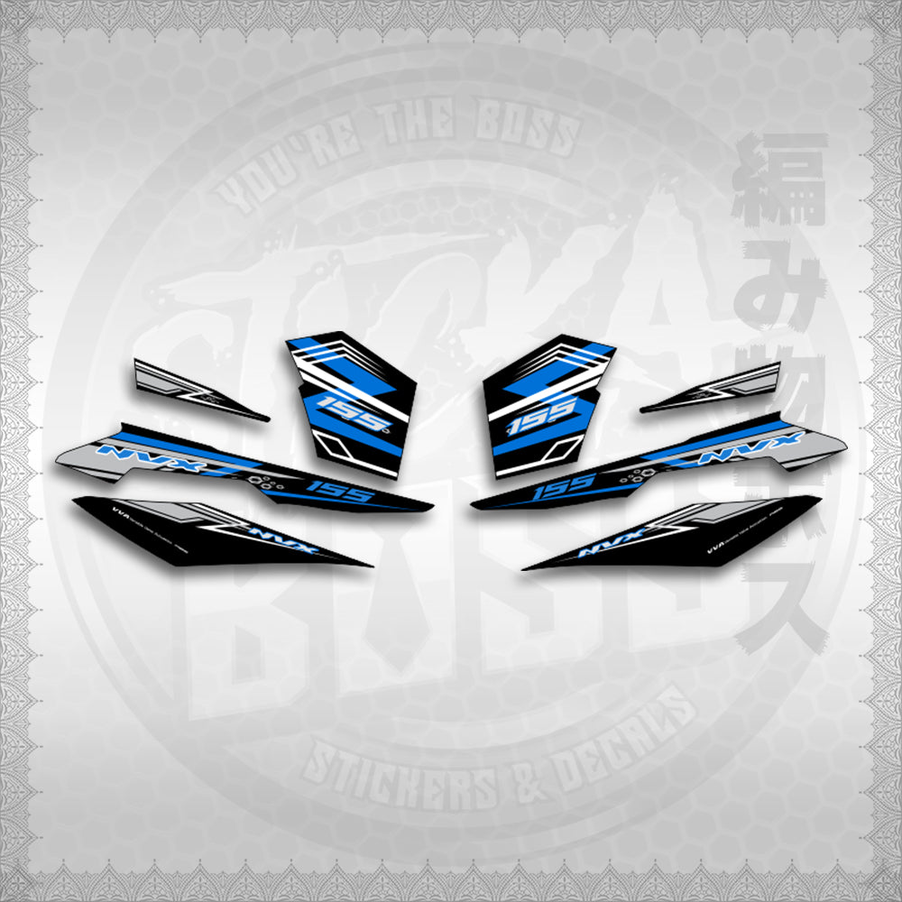 STICKER DECALS for AEROX V3 ALPHA TURBO INDO (AV3NVRAST) By STICKABOSS (SOFIE LAMINATED WATERPROOF)