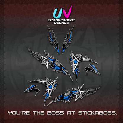 CLICK 125 V3 UV TRANSPARENT DECALS (2026 TRIVALY STAR DESIGN)STICKER DECALS By STICKABOSS