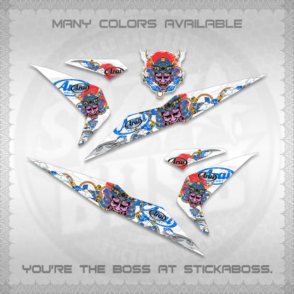 BEAT FI V2 INDO FOR WHITE DECALS (2026 NEW SAMURAI MOTIF) STICKER KITS BY STICKABOSS