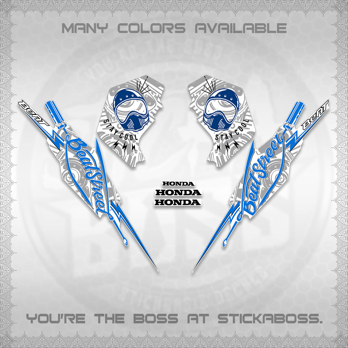 BEAT FI V2 FOR WHITE DECALS (2026 BEATSTREET DESIGN) STICKER KITS BY STICKABOSS